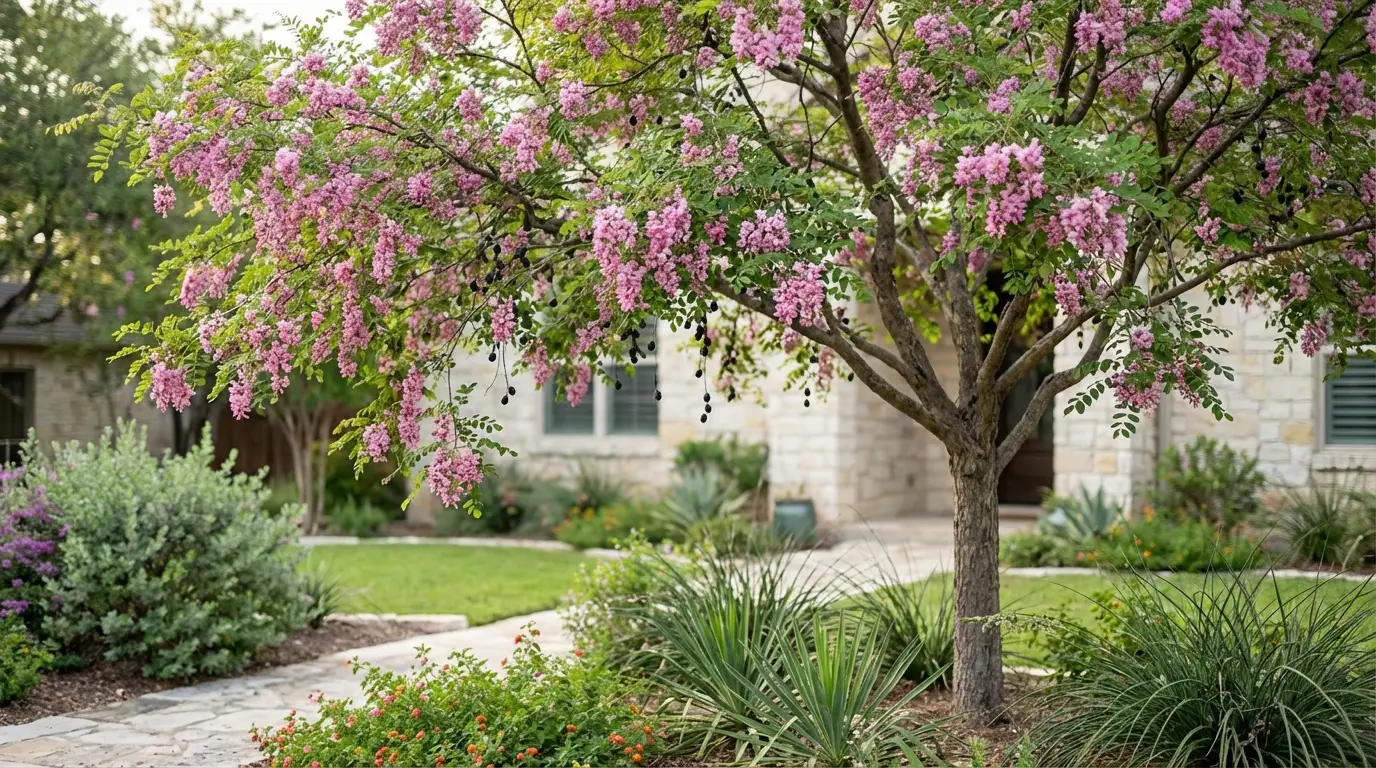 Eve&rsquo;s Necklace tree in a San Antonio landscape
