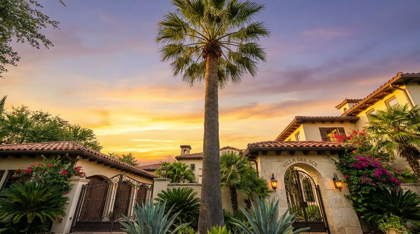Mexican Fan Palm tree in a San Antonio landscape