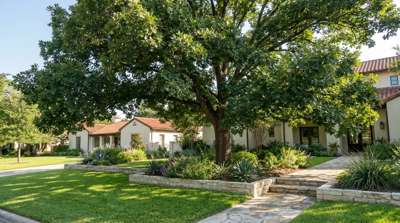 Mexican White Oak tree in a San Antonio landscape