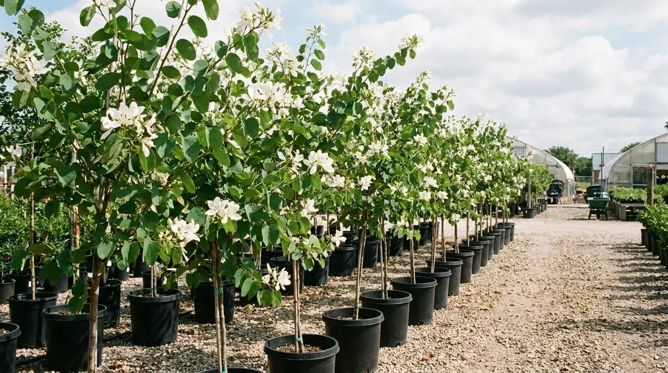Anacacho Orchid Tree growing at Alfaro Trees nursery