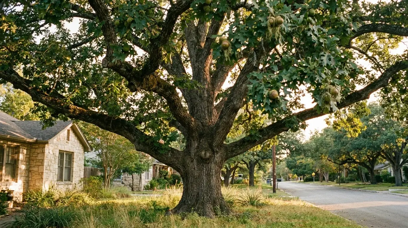 Mature Burr Oak in landscape