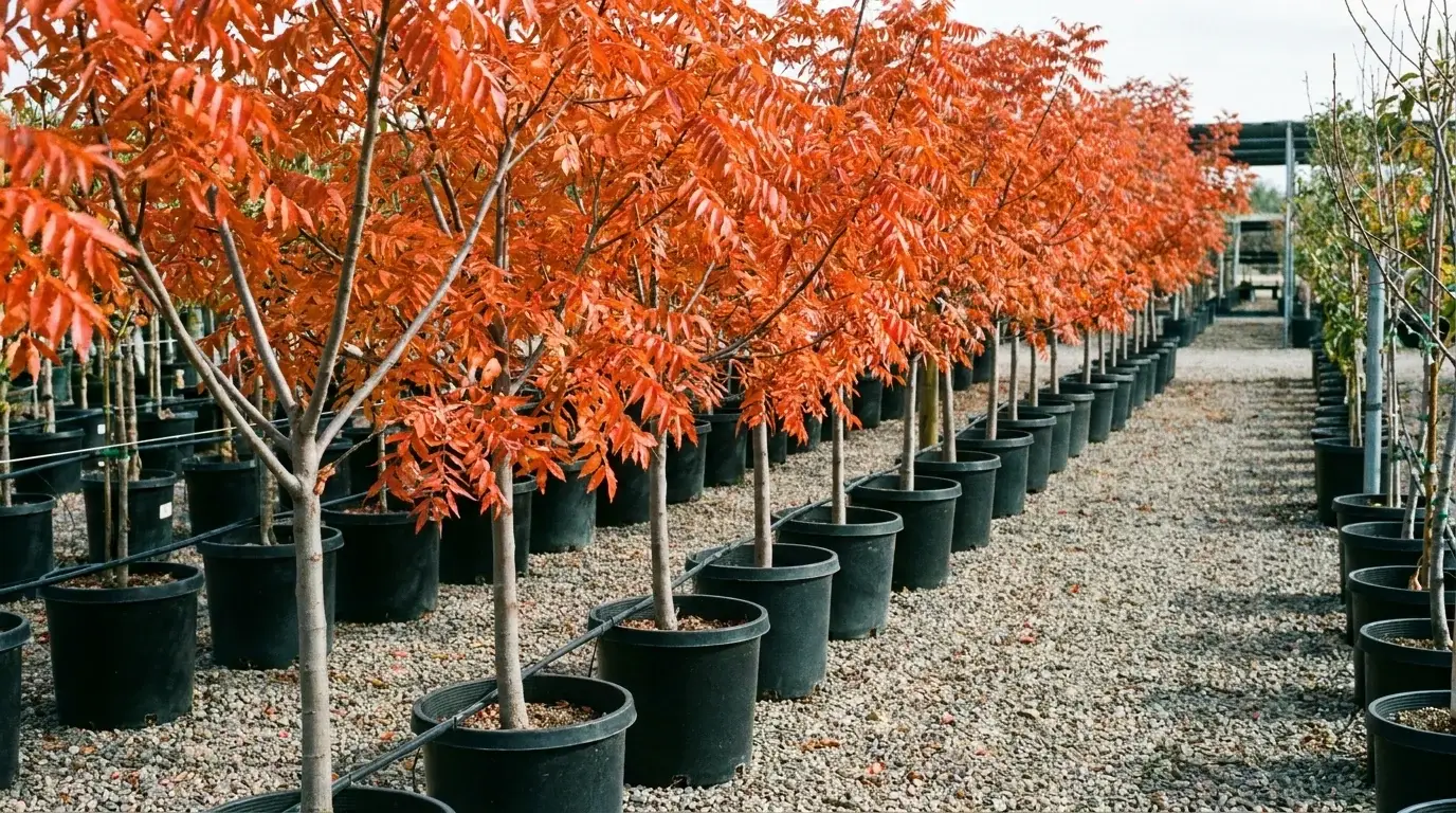 Chinese Pistachio growing at Alfaro Trees nursery