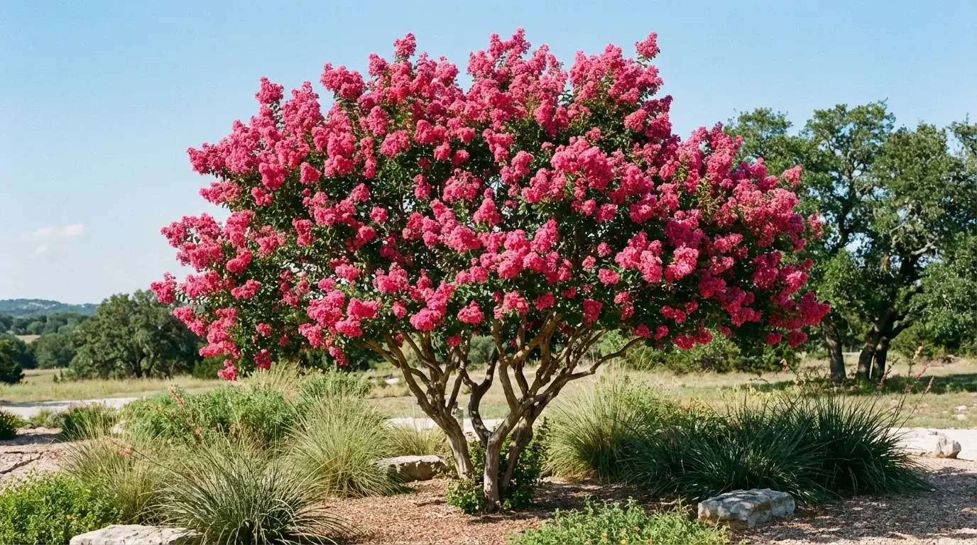 Crape Myrtle tree in a San Antonio landscape
