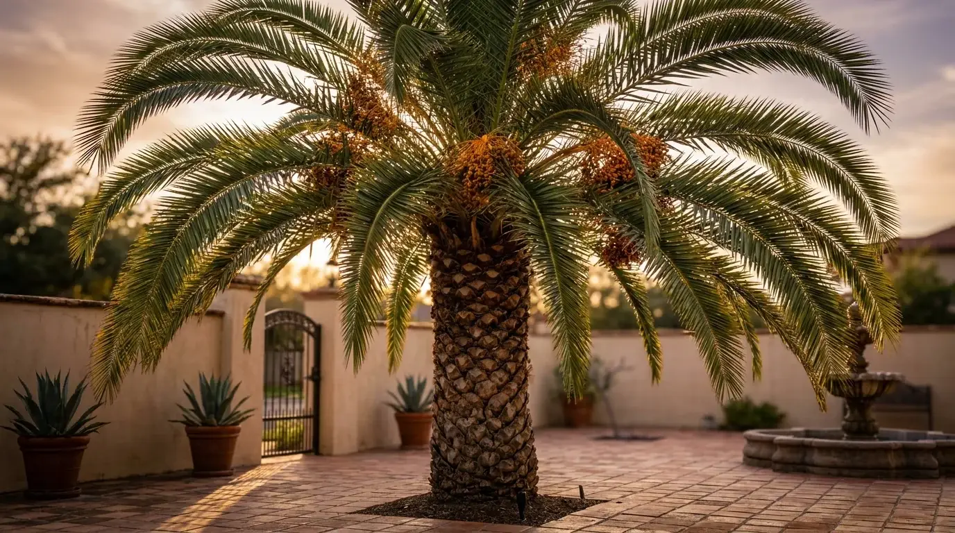 Mature Date Palm in landscape