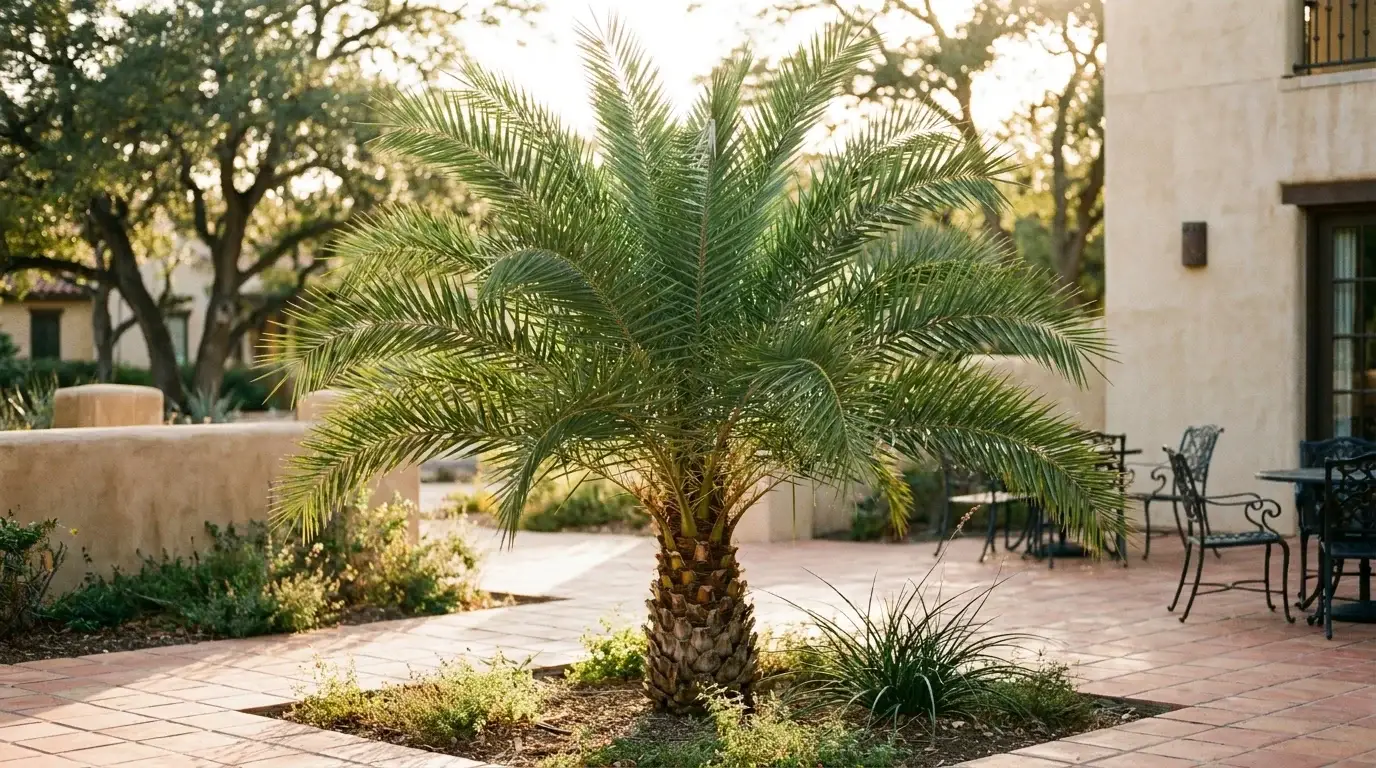 Young Date Palm recently planted
