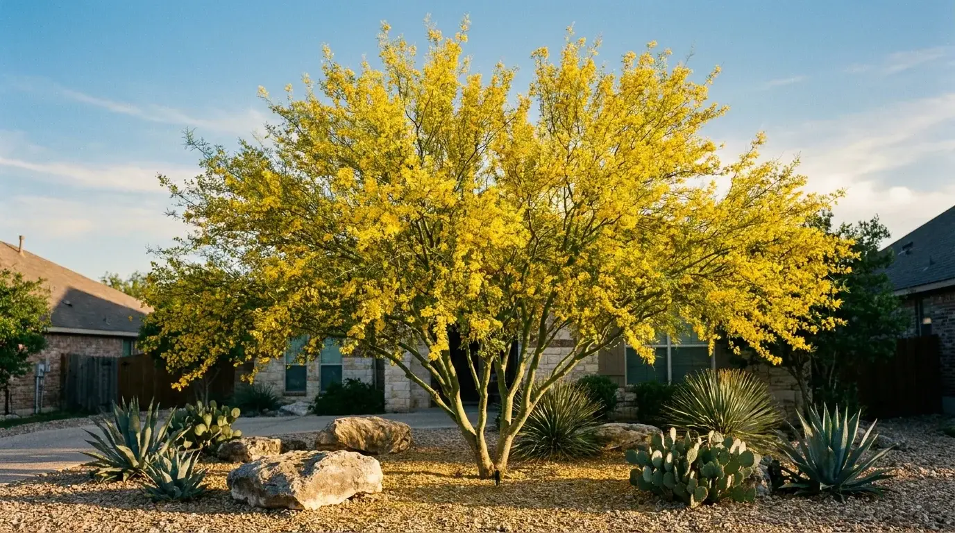 Mature Desert Museum Palo Verde in landscape