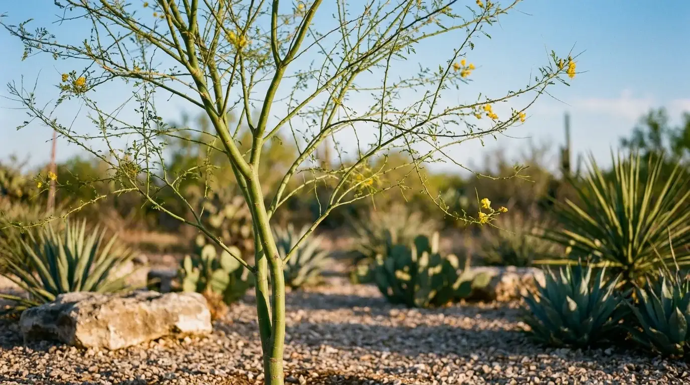 Young Desert Museum Palo Verde recently planted