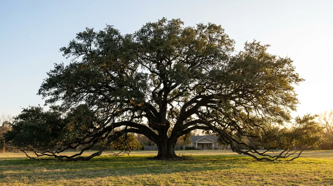 Live Oak tree in a San Antonio landscape