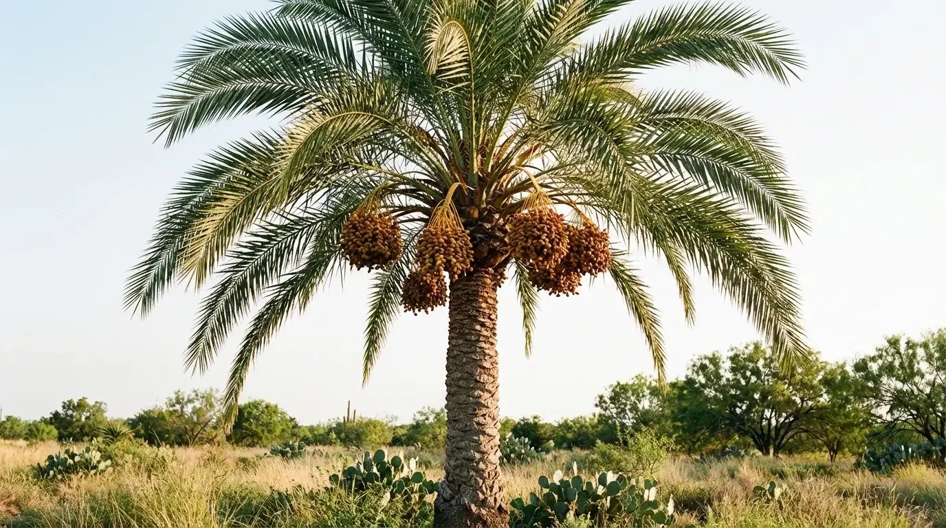 Date Palm tree in a San Antonio landscape