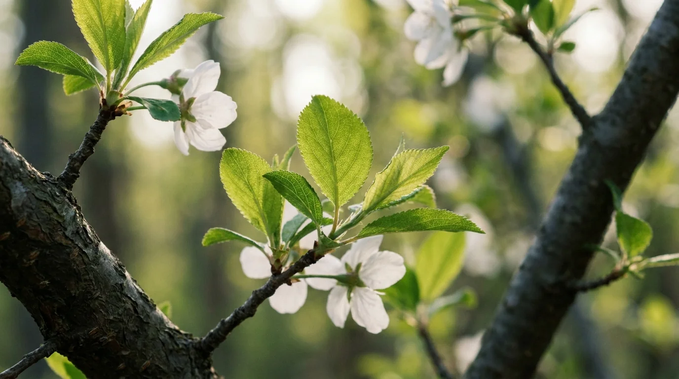 Mexican Plum foliage detail