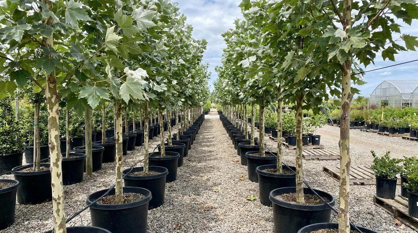 Mexican Sycamore growing at Alfaro Trees nursery