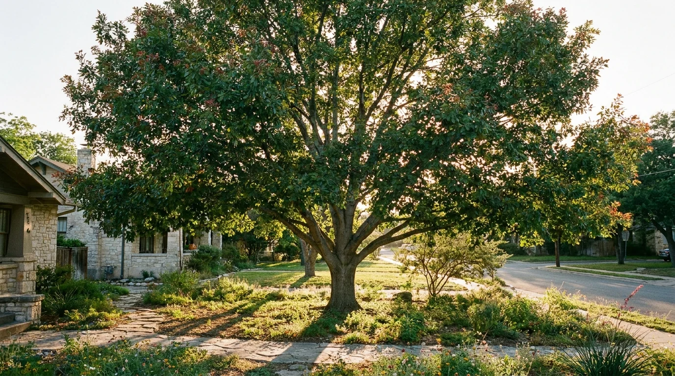 Mature Mexican White Oak in landscape
