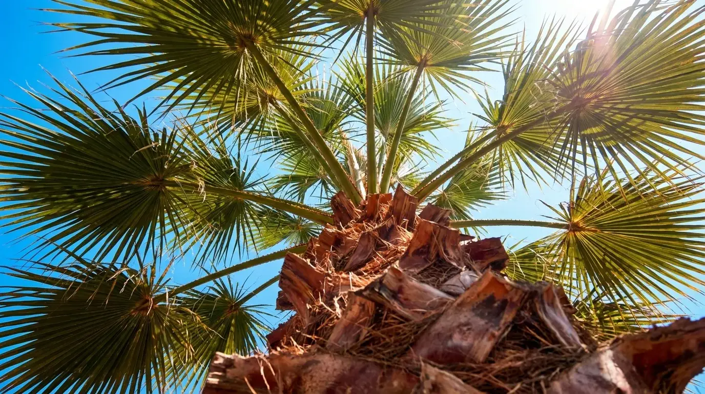 Mediterranean Fan Palm foliage detail