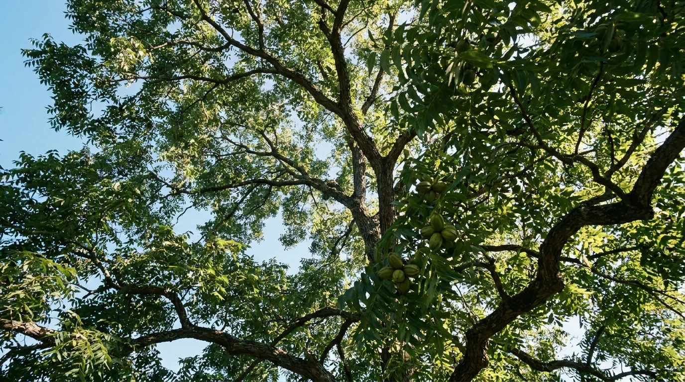 Pecan canopy from below