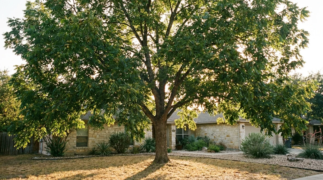 Mature Pecan in landscape