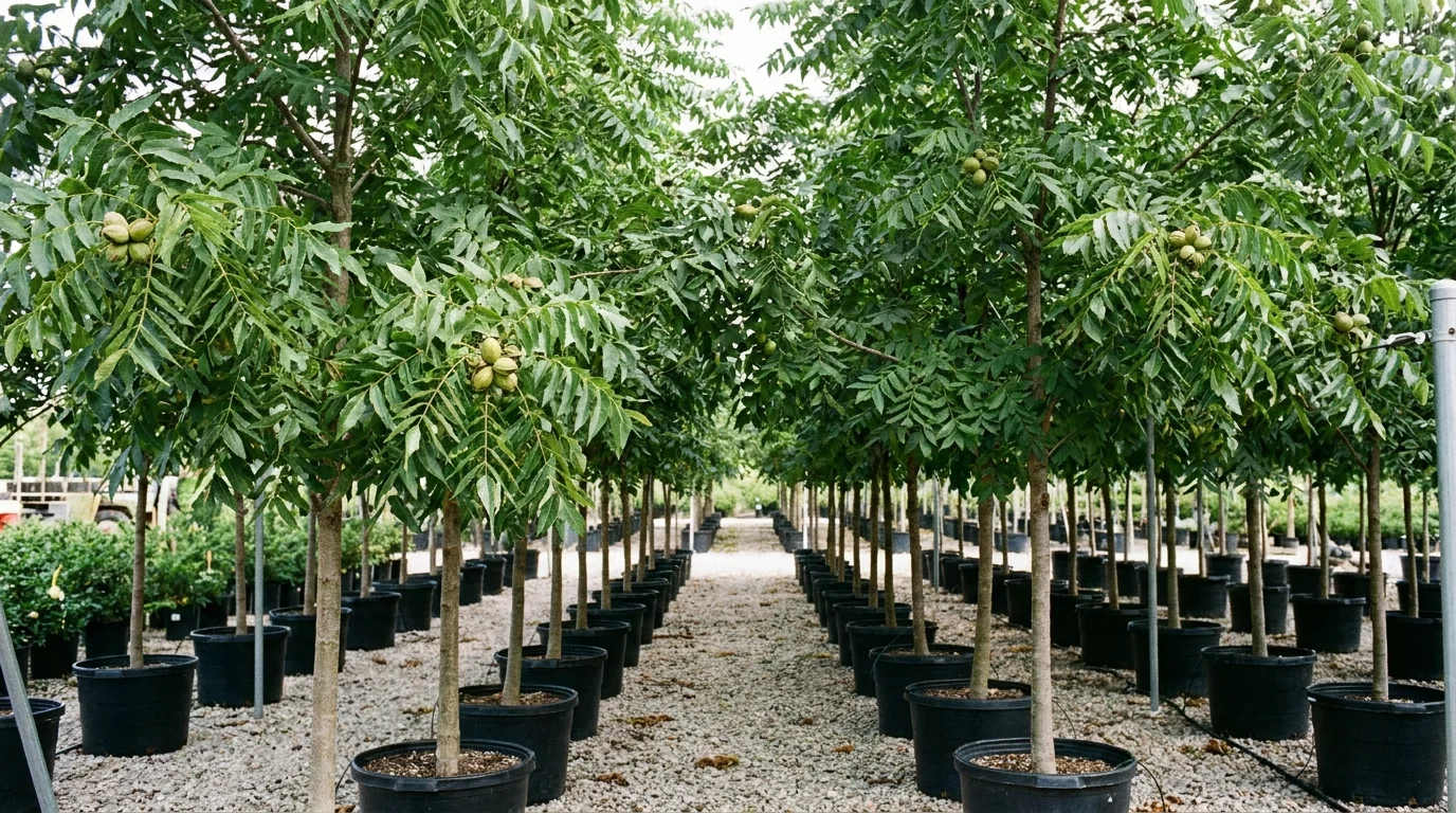Pecan growing at Alfaro Trees nursery