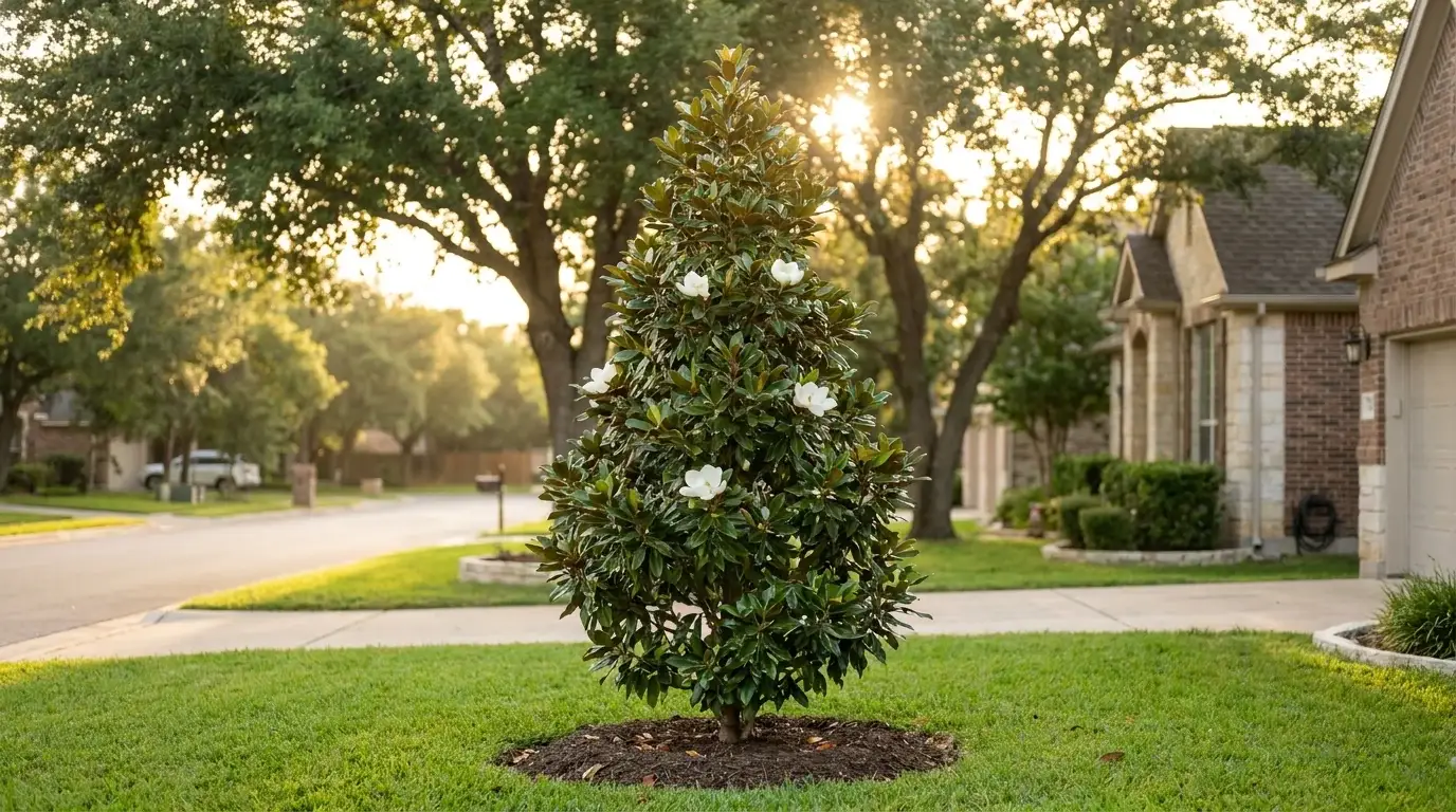 Young Southern Magnolia recently planted