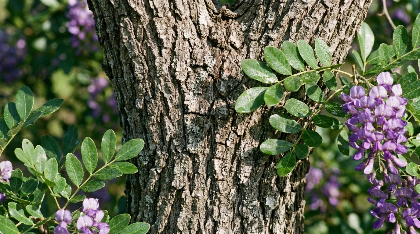 Texas Mountain Laurel bark texture