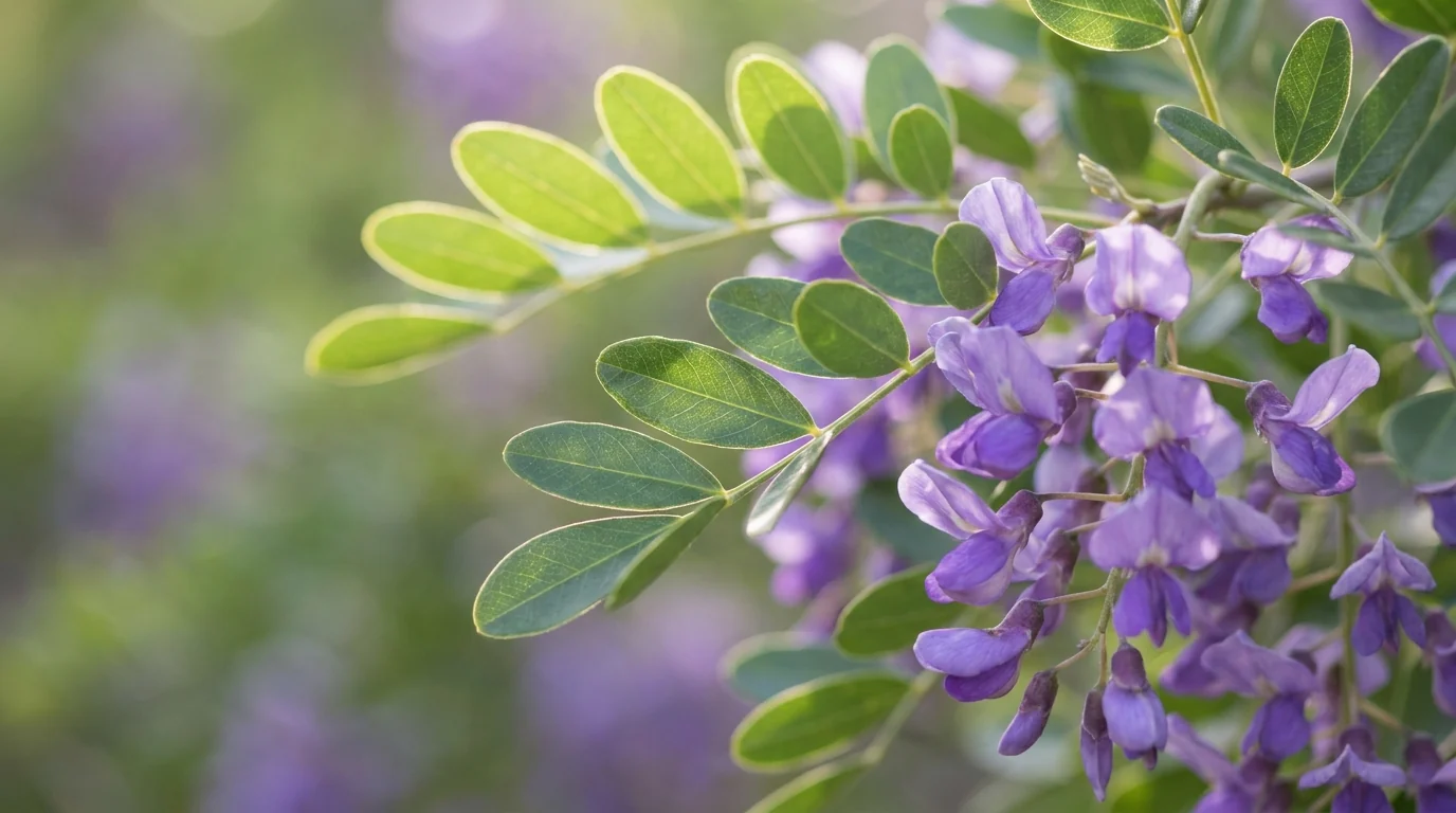 Texas Mountain Laurel foliage detail