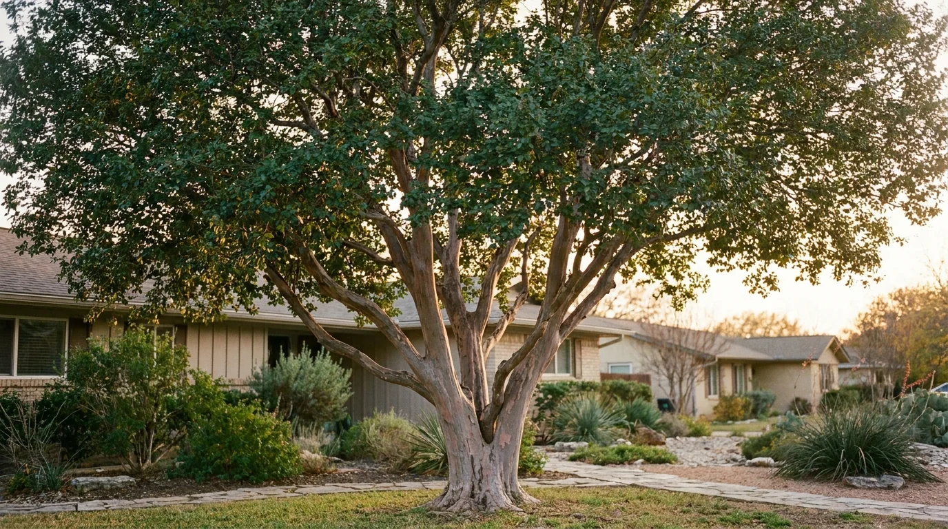 Mature Texas Persimmon in landscape