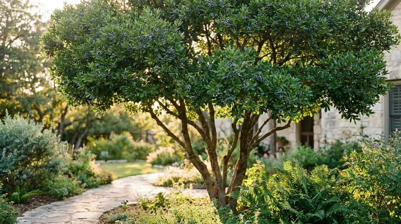 Mature Wax Myrtle in landscape