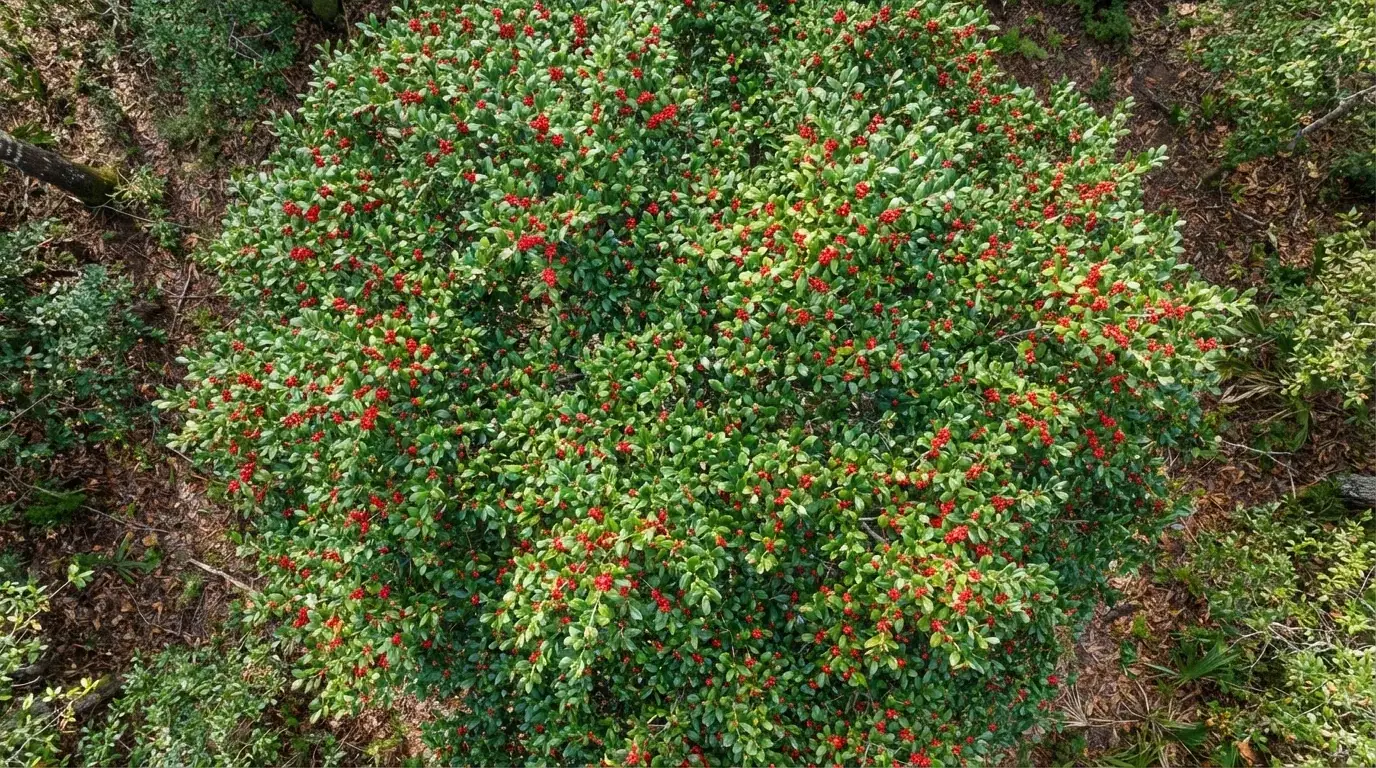 Yaupon Holly growing at Alfaro Trees nursery