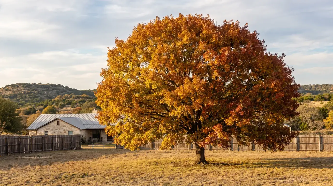 Mature Mexican Mountain Sugar Maple specimen with broad canopy