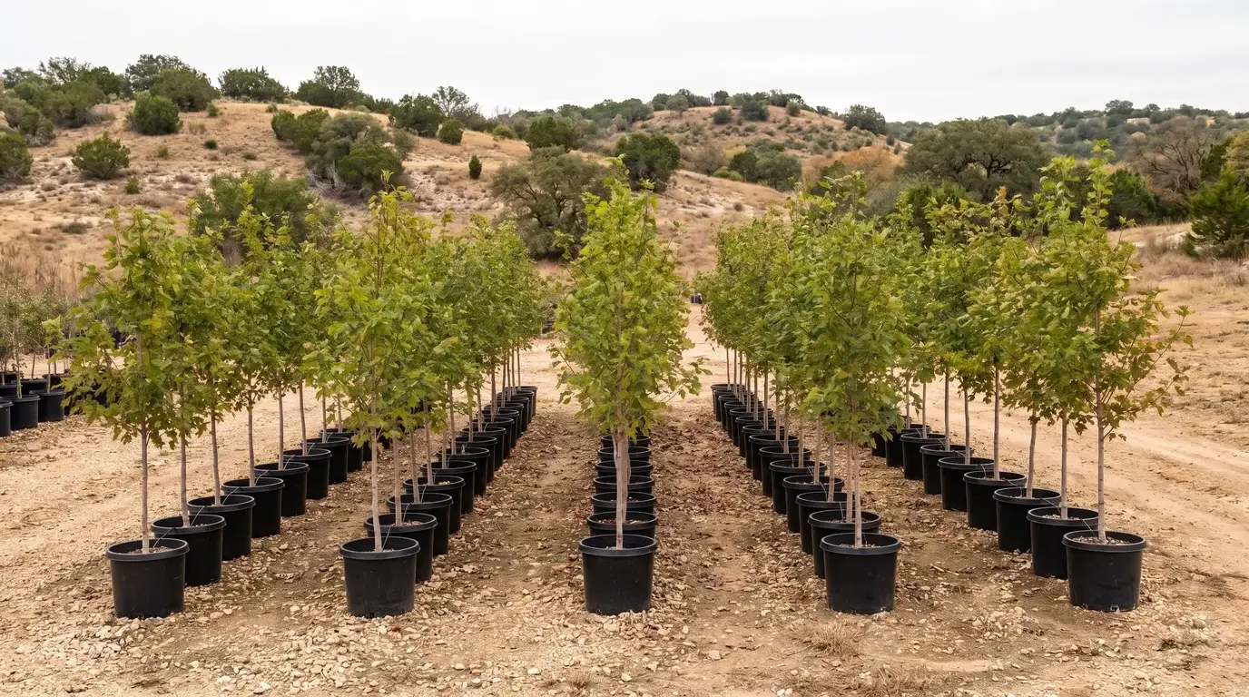 Nursery-grown Mexican Mountain Sugar Maple ready for delivery